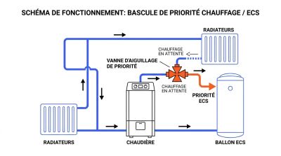 Schéma chaudière avec ECS