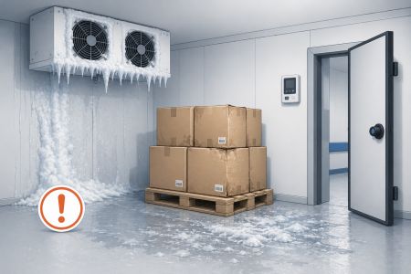 Chambre froide avec alerte de sécurité