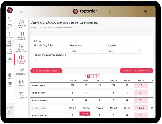 logiciel de gestion de stock Toporder