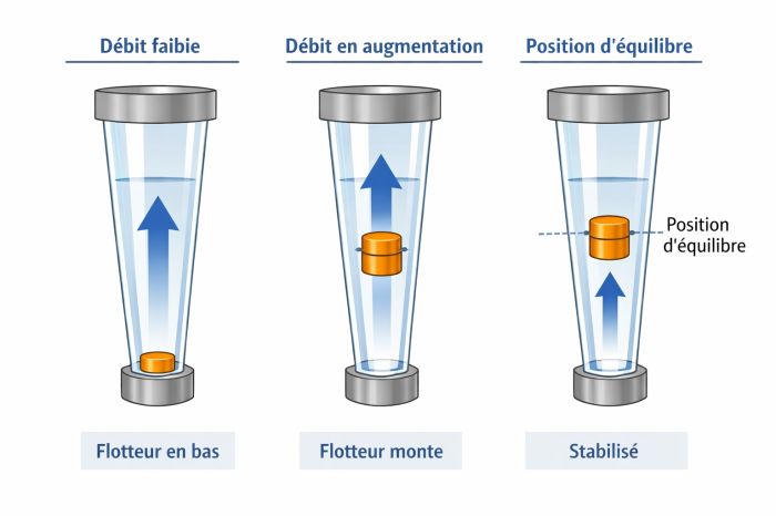 Conditions d’équilibre et stabilisation du flotteu