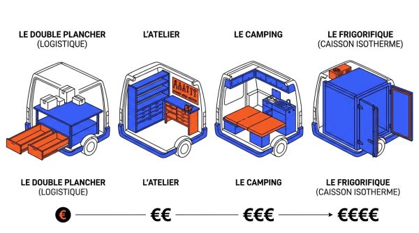 Prix et types de modules amovibles pour utilitaire