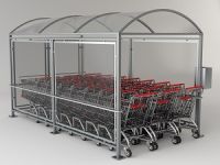 abri pour chariot avec toit arrondi