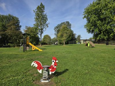 Aire de jeux avec pelouse naturelle
