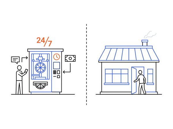 Distributeur pizza vs pizzeria classique