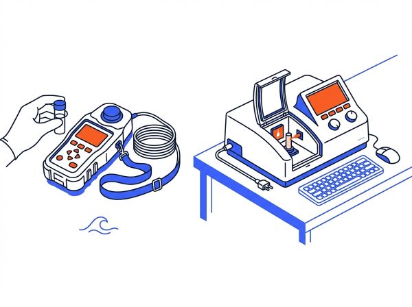 Comparatif photomètre terrain et paillasse