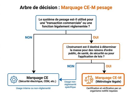 Arbre de décision marquage CE-M pesage