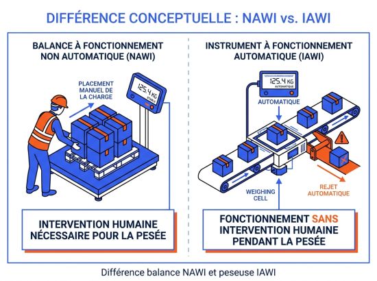 Différence balance NAWI et peseuse IAWI