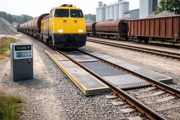 pont-bascule ferroviaire pour pesage de train