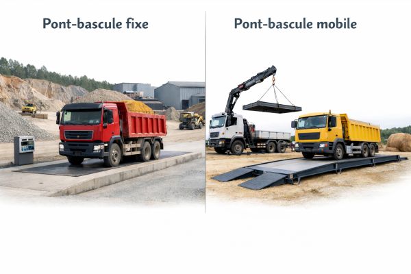 Comparaison pont-bascule fixe et pont-bascule