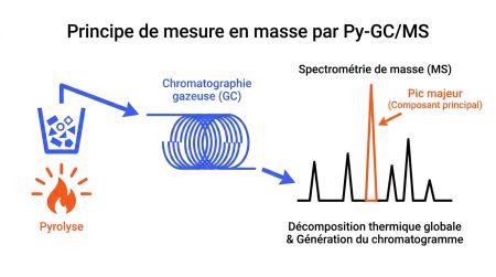 Principe de mesure en masse par Py-GC/MS