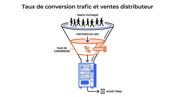 Taux de conversion trafic et ventes distributeur