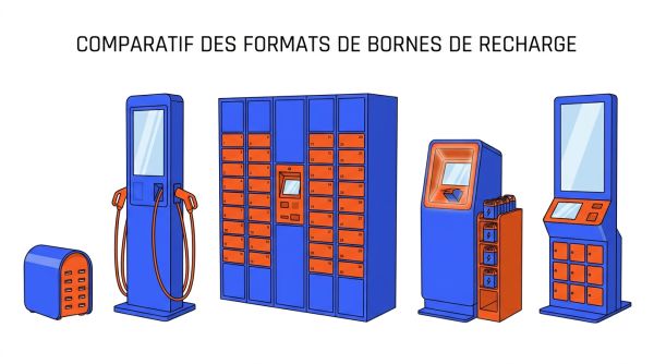 Comparatif des formats de bornes de recharge