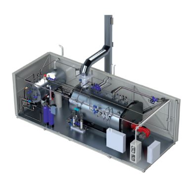 chaufferie en container