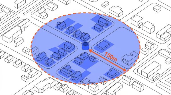 Rayon de 150m pour PAV biodéchet
