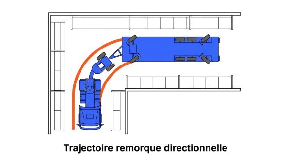Trajectoire remorque directionnelle