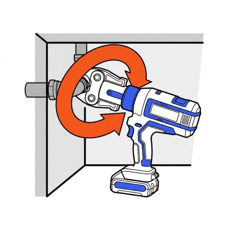 Sertisseuse tête rotative chantier