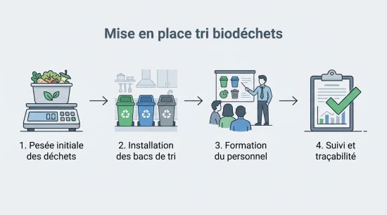 Mise en place tri biodéchets