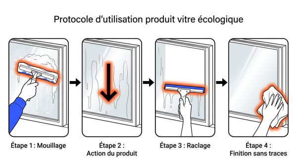 Protocole d'utilisation produit vitre écologique