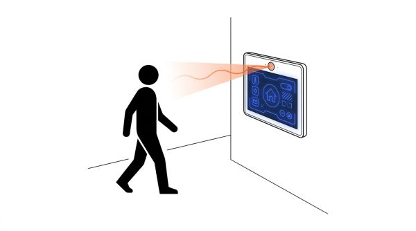 Réveil automatique écran domotique par présence