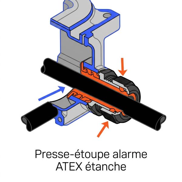 Presse-étoupe alarme ATEX étanche