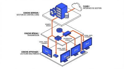 Architecture technique écran CMS réseau