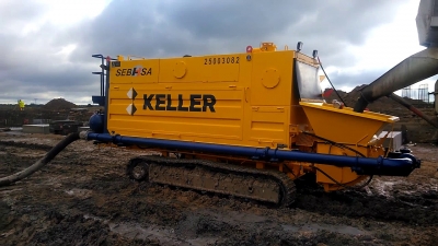 Pompe à Béton Stationnaire sur Chenilles