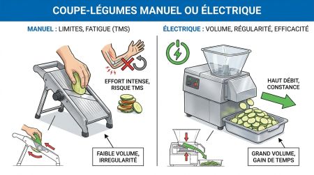 Coupe-légumes manuel ou électrique