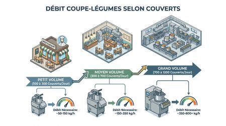 Débit coupe-légumes selon couverts