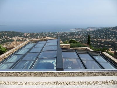 toiture ouvrante en verre