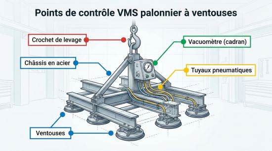 Points de contrôle VMS palonnier à ventouses