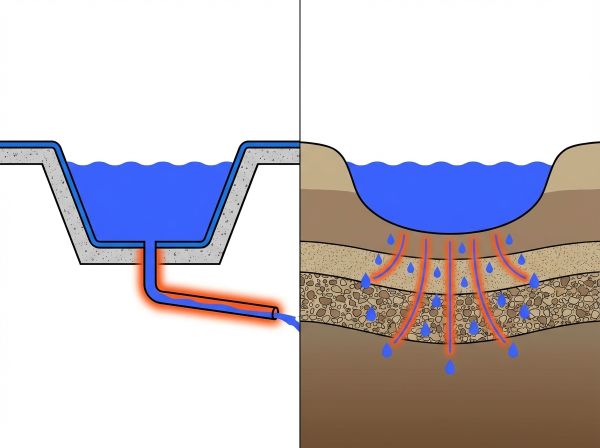 Comparatif bassin d'orage et infiltration