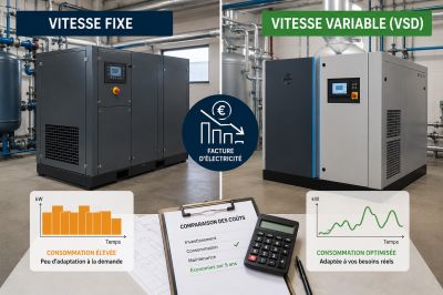 Compresseur à vis à vitesse fixe ou variable : lequel réduit réellement votre facture d'électricité ?