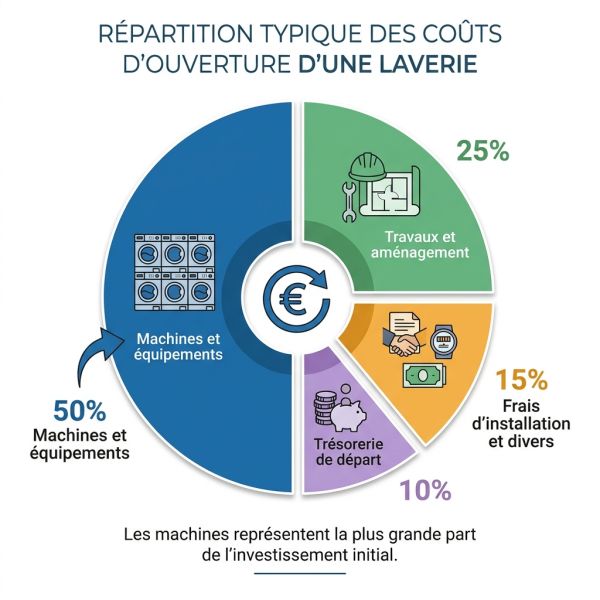 Répartition coûts ouverture laverie