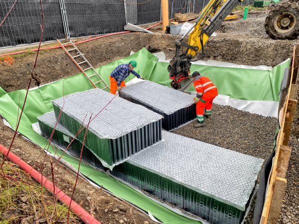 module retention eaux pluie