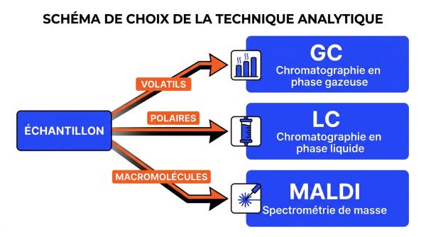 Schéma de choix du couplage chromatographique