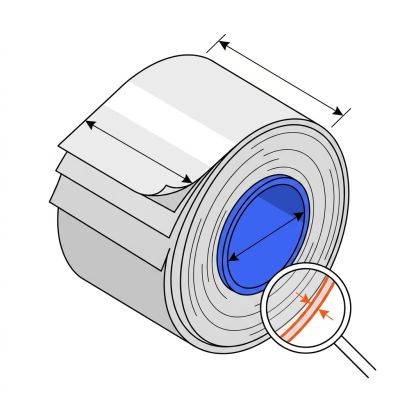 Dimensions d'une bobine gaine PEBD