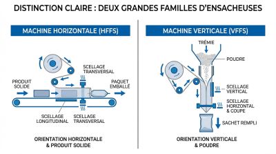 machine horizontale (HFFS) pour produits solides