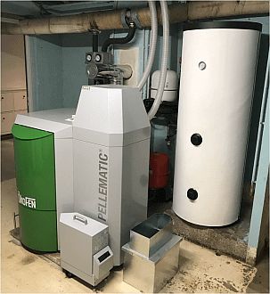 Installation d'une chaudière à granulés