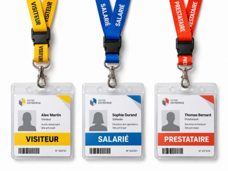 tour de cou avec porte-badge entreprise