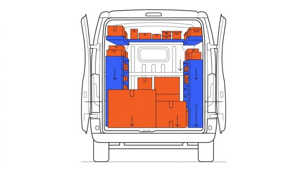 Organisation du chargement dans un utilitaire
