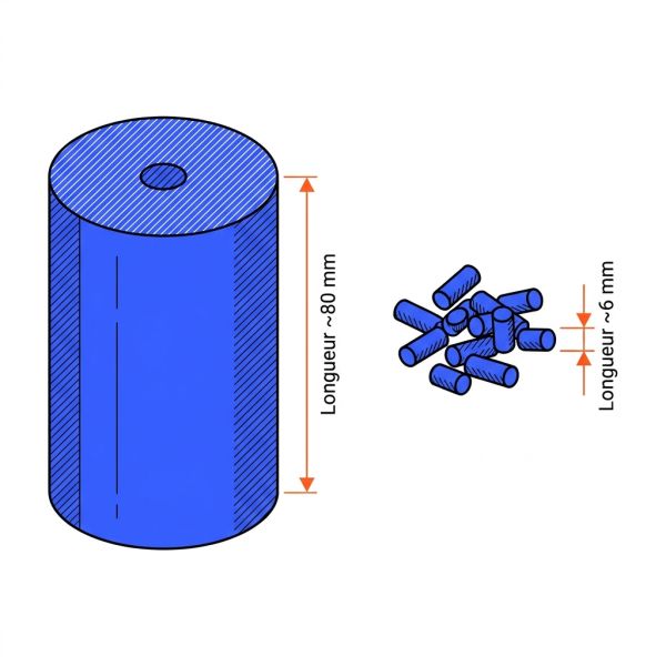 Briquette bois vs granulé bois taille