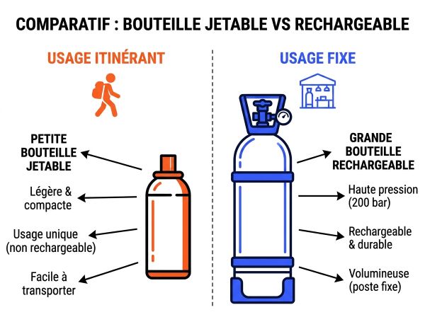 Comparatif : bouteille jetable vs rechargeable