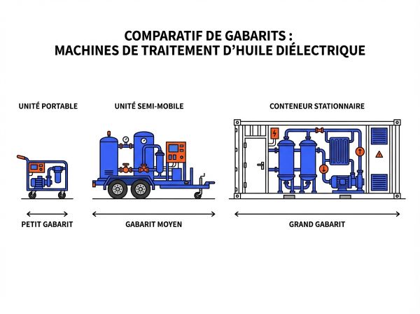 Gabarits machine traitement huile diélectrique