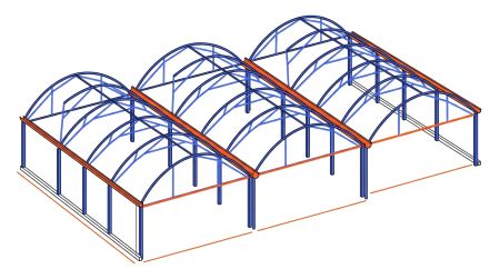 Structure d'une serre chapelle