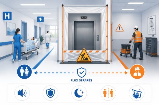 Flux patients et chantier séparés