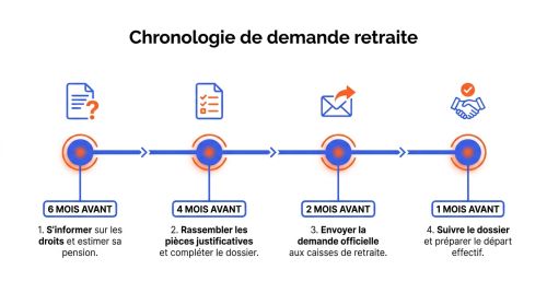 Chronologie de demande retraite