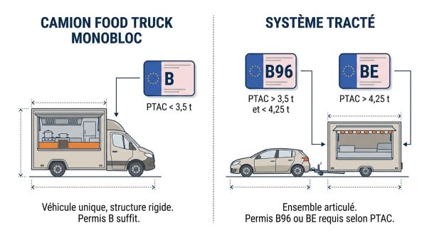 Comparatif camion et remorque food truck