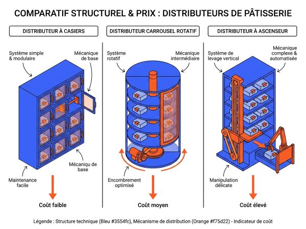 Comparatif prix distributeur pâtisserie