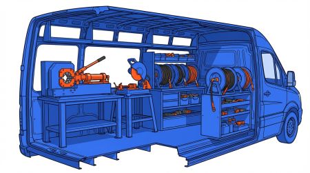 Camion atelier flexible hydraulique