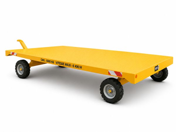 remorque industrielle 5  tonnes